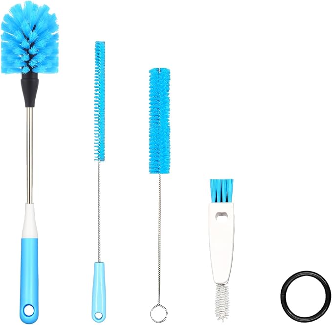 4-in-1 Bottle Brush, 15 in Water Bottle Brush & Straw Cleaner Brush, Lid Brushe by TooLe