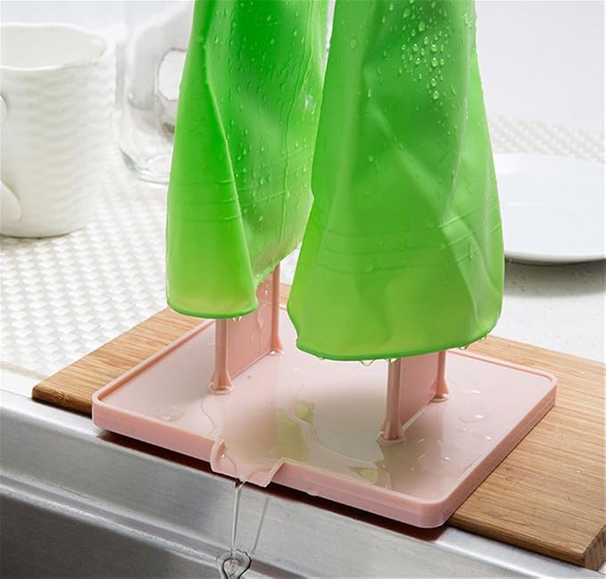 2 Pieces Kitchen Rubber Gloves Racks Drain Towel Storage Holders Home Cleaning - Image 5