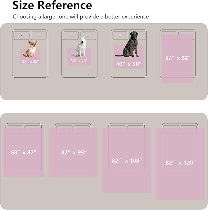 Waterproof Blanket for Couch, Leak Proof Dog Bed Blankets Reversible, Pet Throw Sofa Furniture Protector Machine Washable-52 x82,Purple+Cream