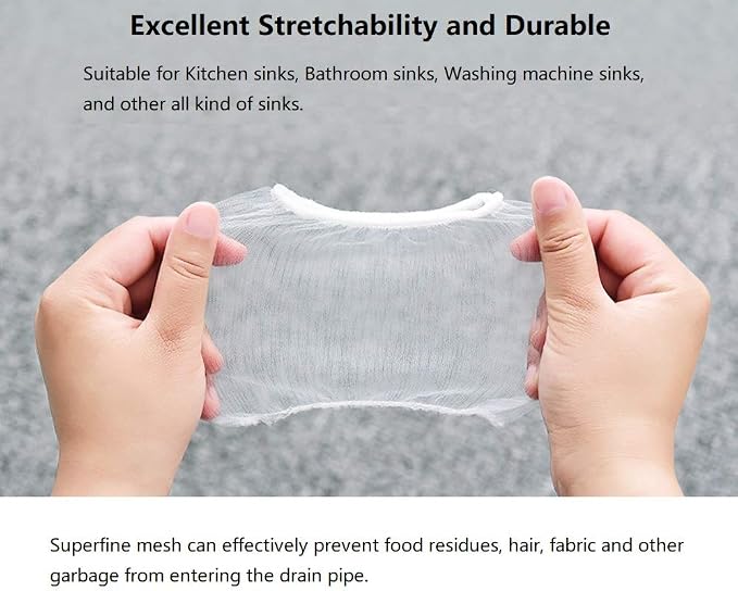 Kitchen Sink Strainer Mesh Bag- 200 PCS Disposable Sink Net Strainer Filter Bags - Image 3