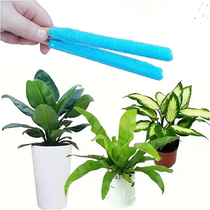 2 Pcs Set 10 Inch, 7 Inch Leaf Cleaning Tongs, House Plant Leaf Cleaning Brush - Image 4