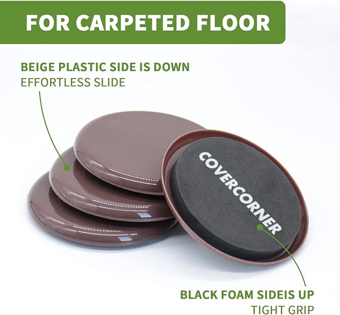 Furniture Sliders for Carpet 16 PCS - Image 3