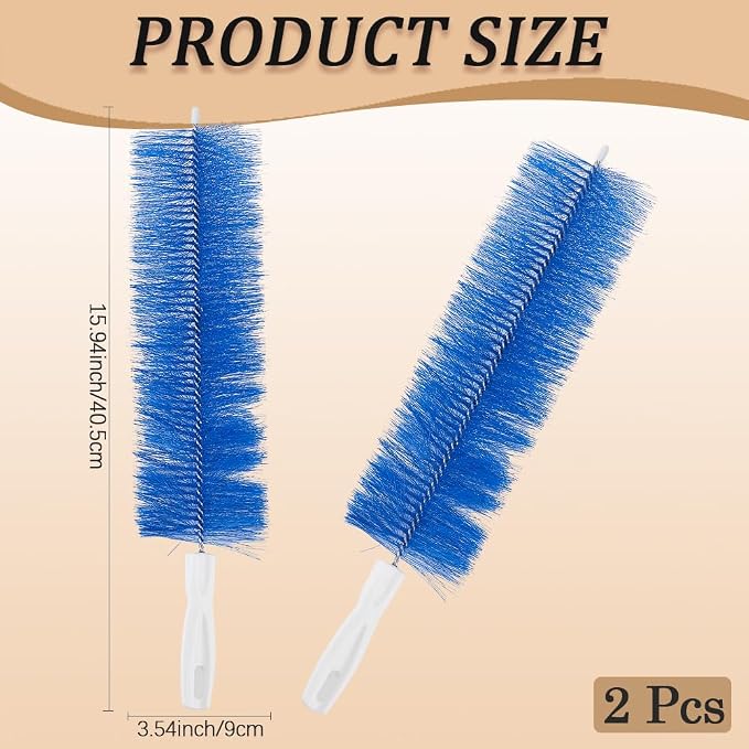 CREATCABIN 2Pcs Bendable Fan Duster Fan Cleaner Brush Blue Nylon - Image 2