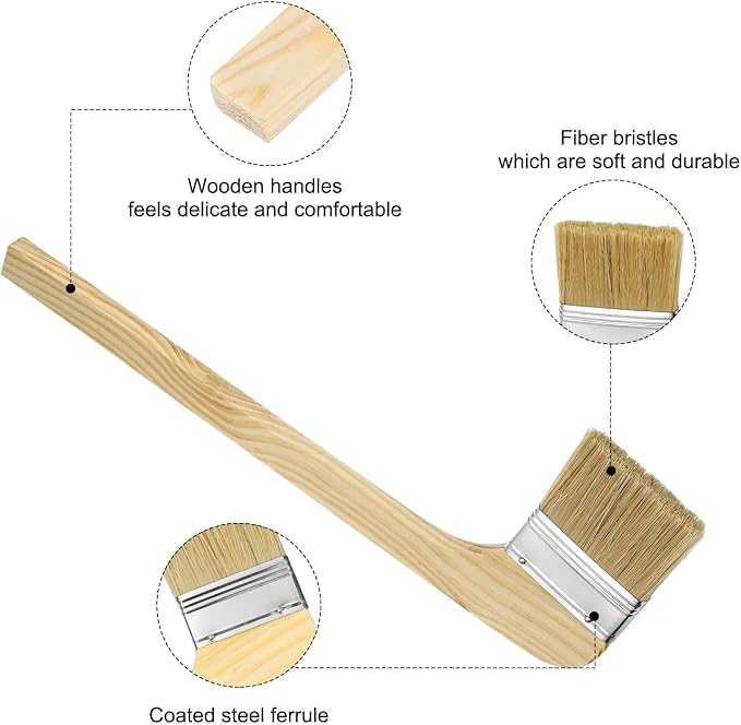 HARFINGTON Paint Brush 3Pcs 2.5" Brush Width Reusable Variety Angled Bend - Image 4