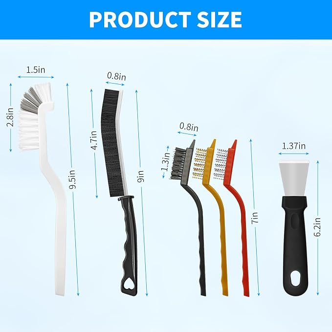 4TH Crevice Cleaning Brush Set–Household Deep Cleaning Supplies, and Tough - Image 2
