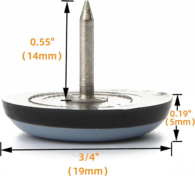 3/4“ Nail on Furniture Sliders - Image 2