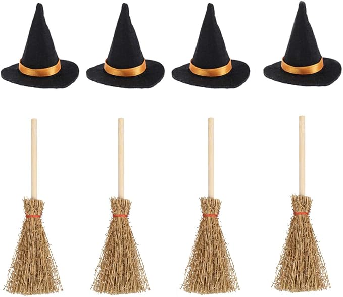 Mini Witch Hats and Brooms by TUDACVTE