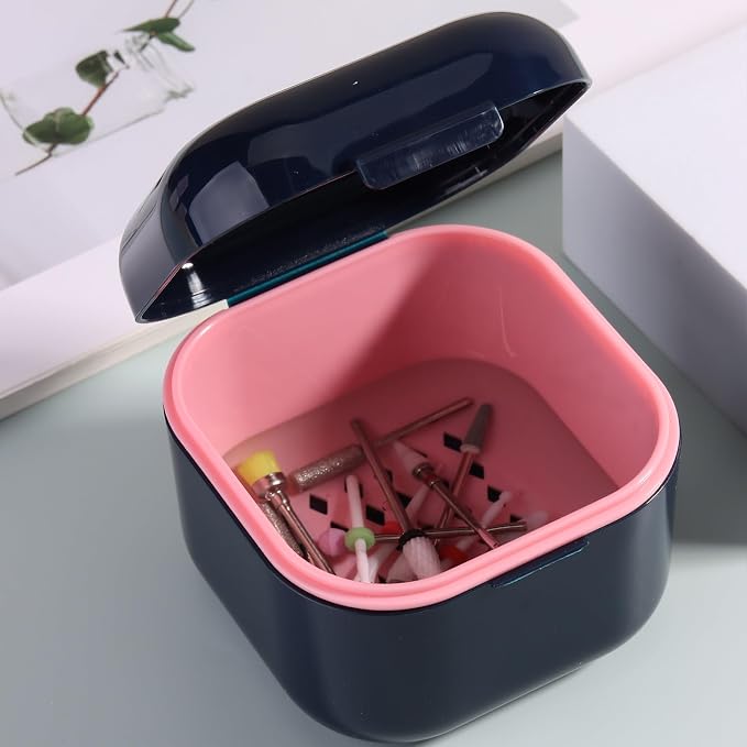 1Pc Plastic Nail Tool Sterilizer Box Nail Drill Bits Cleaning Box Polishing - Image 4
