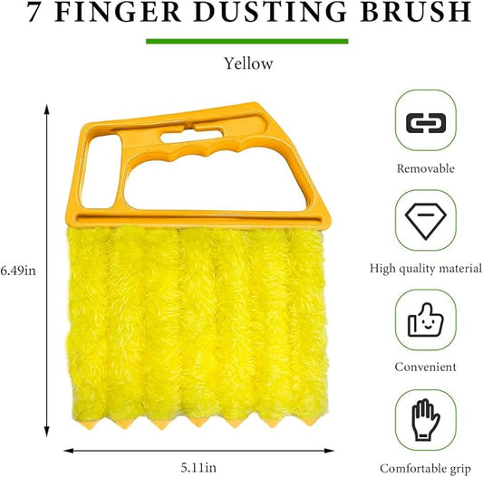 Blind Cleaner Duster Tool, Window Venetian Hand-held 7 Finger Dusting Cleaner - Image 2
