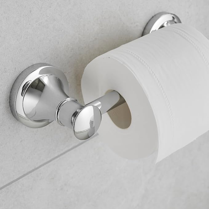 Hoimpro Wall Mounted Rustproof Chrome Toilet Tissue Paper Holder Bathroom - Image 5