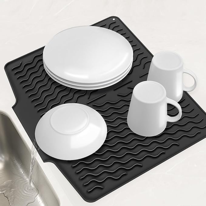 Dish drying mats for kitchen counter, Silicone dish drying mat, Heat resistant - Image 7