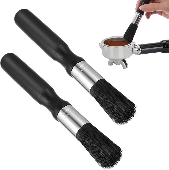 2 Pcs Coffee Grinder Cleaning Brush, Boar Bristle Espresso Brush Machine Cleaner by Unknown
