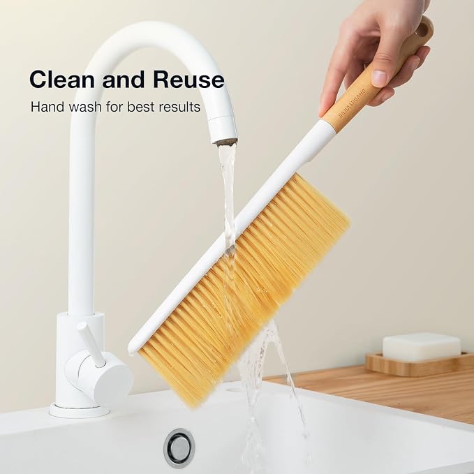 Hand Broom Cleaning Brush, Soft Bristle Dust Brushes - Image 3