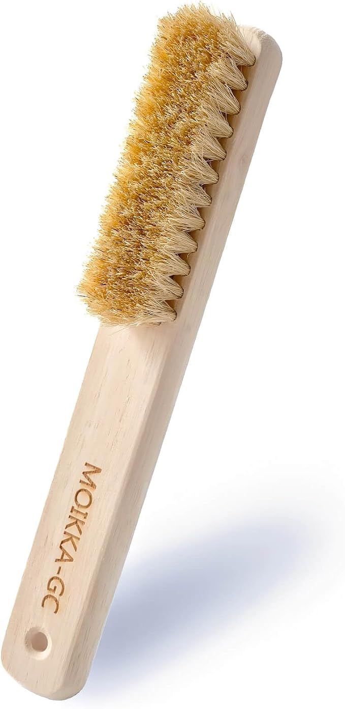 Wood Laundry Stain Brush with Boar Bristle, Tough Stain Remover by Unknown