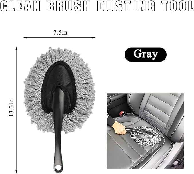 Car Dash Duster Brush, Super Soft Microfiber Multi-Functional Car Cleaning Brush - Image 2