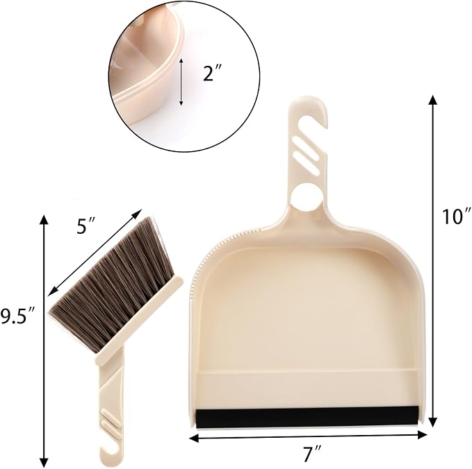 Jucoan 4 Pack Dustpan and Brush Set, Small Portable Handheld Dustpan and Brush - Image 5