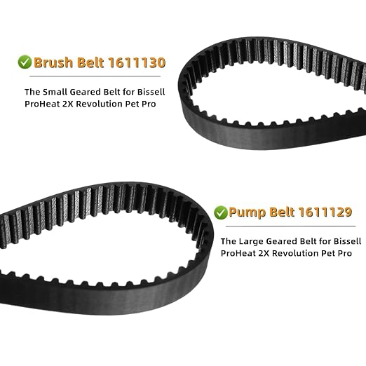 Replacement Belt Set for Bissell ProHeat 2X Revolution Pet Pro Carpet Cleaner - Image 5
