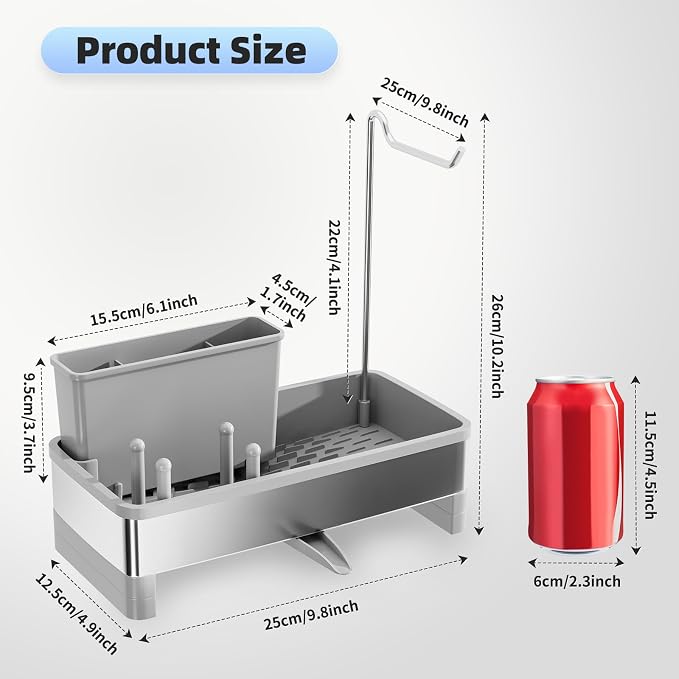 Stainless Steel Sink Caddy, Sponge Holder - Image 5