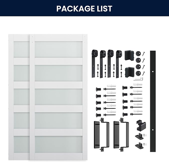 SmartStandard 84 x 84 in Glass Barn Door - Image 4