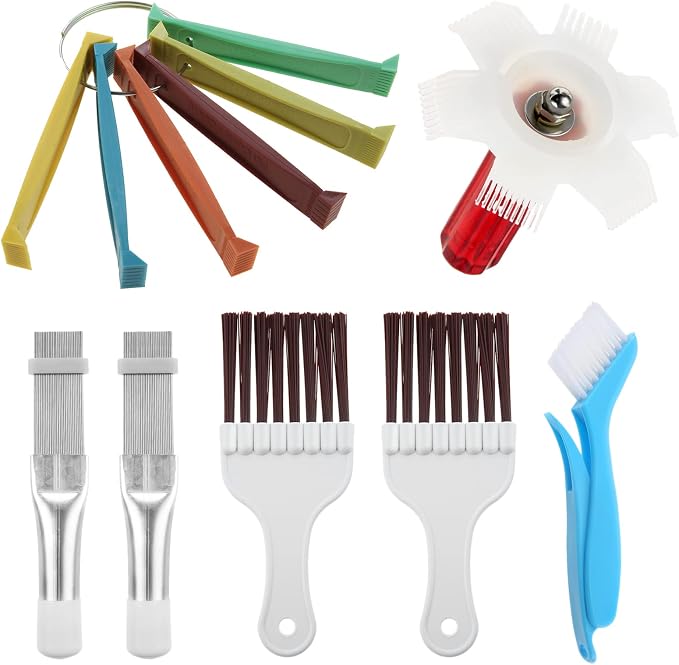 7PCS Air Conditioning Brush Set, FCR6 Fin Comb Tool, Radiator Condenser Fin Comb by TEENGSE