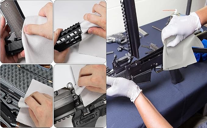 10PCS Gun Cleaning Cloth Rags12 x12 - Image 5
