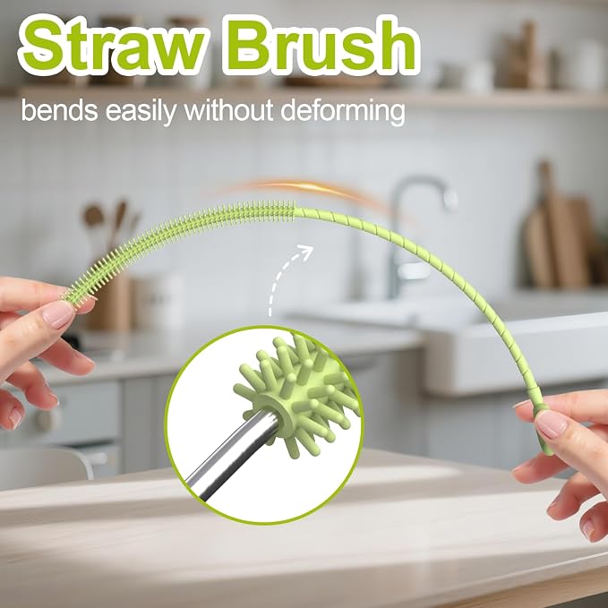 YOTIME Silicone Straw Cleaner Brush - Image 4