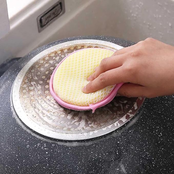 20 Pcs Washing Dishes Sponges Double-Sided Dishwashing Sponge Scrubber Round - Image 3