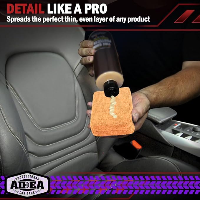 AIDEA Microfiber Applicator Pad-8Pack, Car Wash Sponge, Premium Microfiber - Image 5