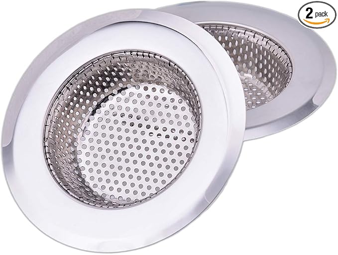 4.5 Inch Diameter Rim Heavy Duty Stainless Steel Kitchen Sink Basket Strainer by CORNERJOY