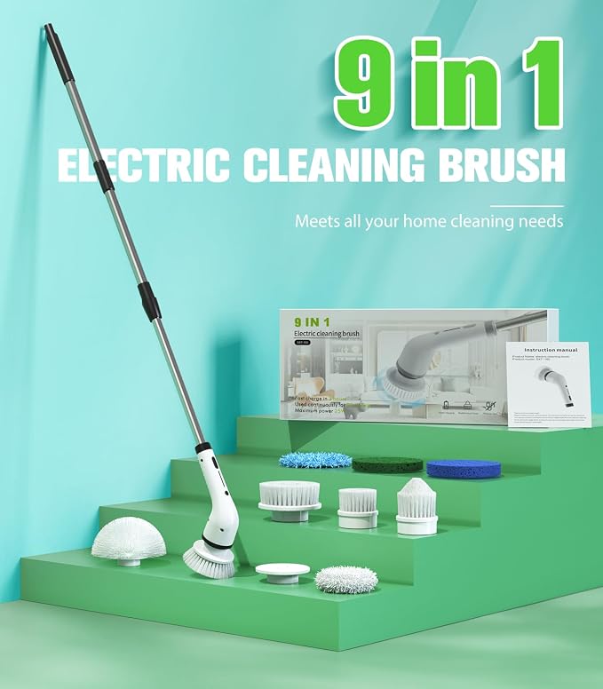Electric Spin Scrubber for Cleaning, Cordless Waterproof Bathroom Shower Brushes - Image 6