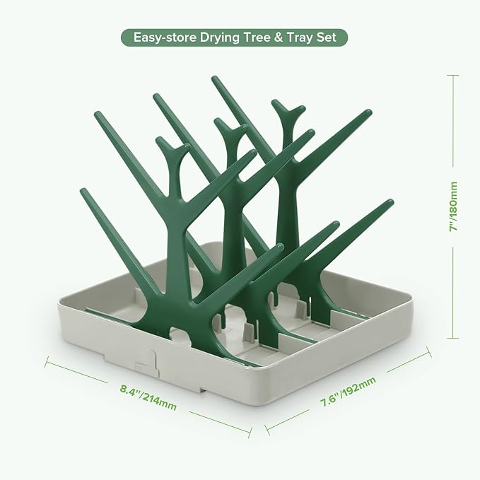 haakaa Baby Bottle Drying Rack, Space Saving Bottle Drying Tree - Image 8