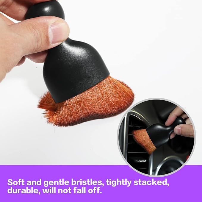 Car Interior Detailing Brush, Soft Bristle Cleaning Brush Car Detailing Brush - Image 5