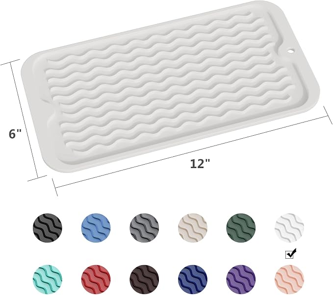 ZLR Silicone Dish Drying Mat for Kitchen Counter, Eco-Friendly Fast Dry Dish Mat - Image 6