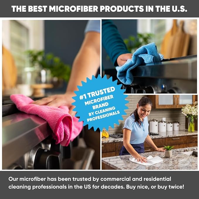 Microfiber Wholesale Premium TV Screen Cleaning Cloth Black | 14”x14” | 3pk | - Image 7