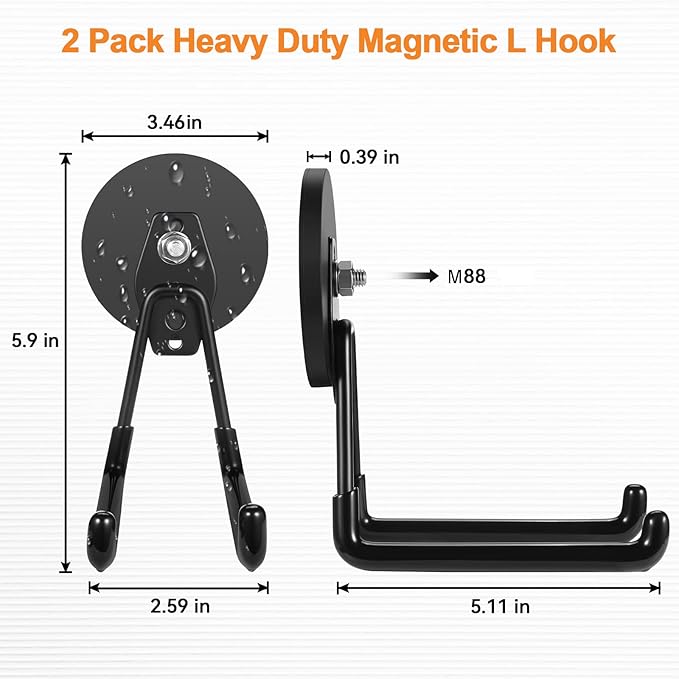 ENUODA Strong Magnetic Hooks Heavy Duty Large Magnet Garage Hooks Storage Hook - Image 2