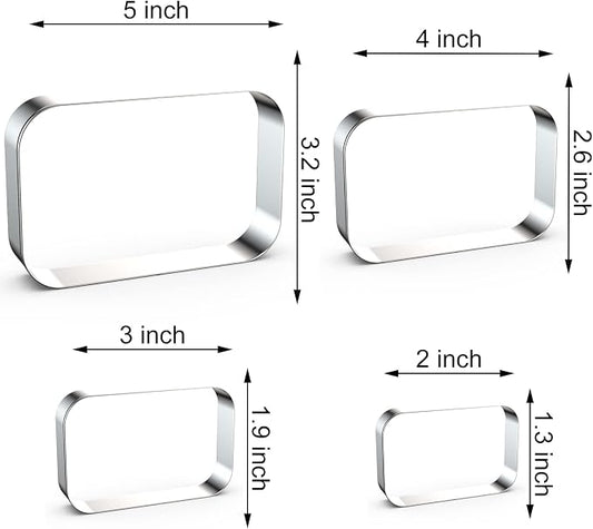 Rounded Rectangle Plaque Cookie Cutter Geometric Set - Image 2