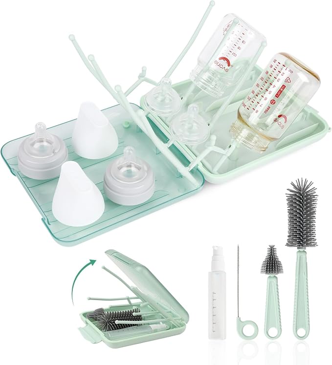 Baby Bottle Brush Set, 6-in-1 Travel Bottle Cleaning Kit by Unknown