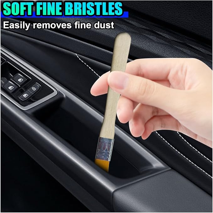 10PCS Car Detailing Brush Kit, Nylon Anti-Static Car Interior Cleaning Tools - Image 3