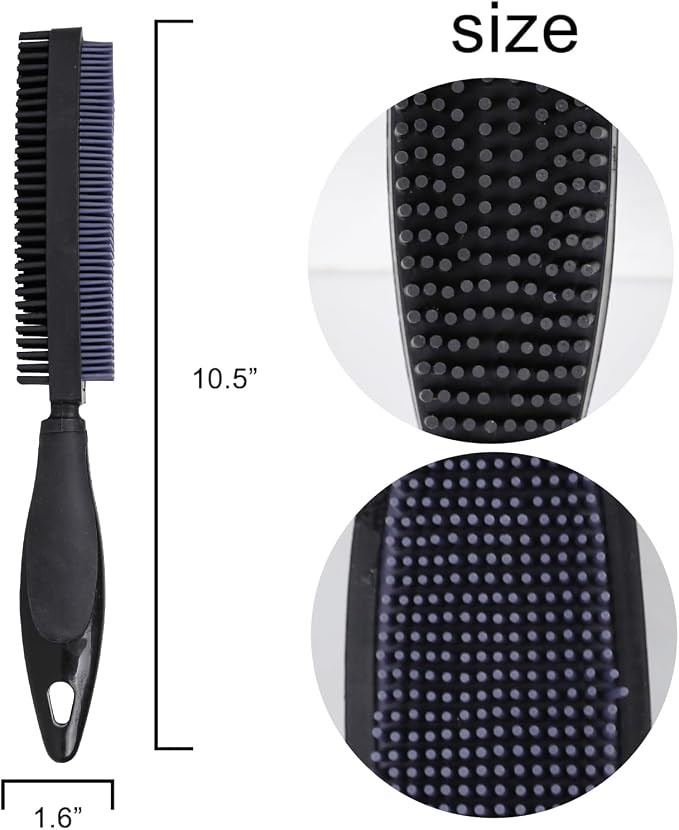 Rubber Pet Hair Removal Brush, Dogs Cats Hair Lint Remover Tool Massage Bath - Image 2
