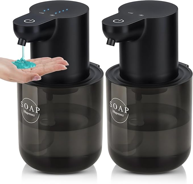 2 Pack Automatic Soap Dispenser, Touchless Automatic Liquid Soap Dispenser by VZZNN