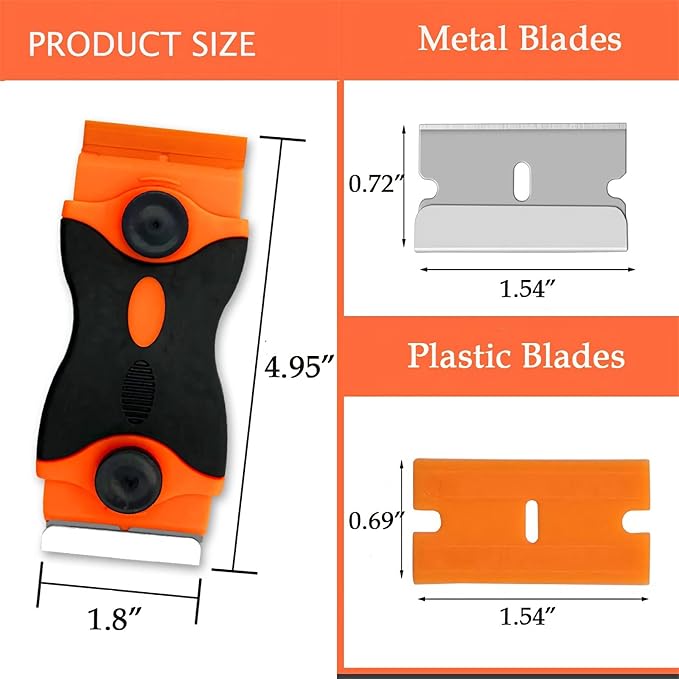 Razor Blade Scraper, 2-in-1 Double Edged Razorblade Scraper Tool - Image 5