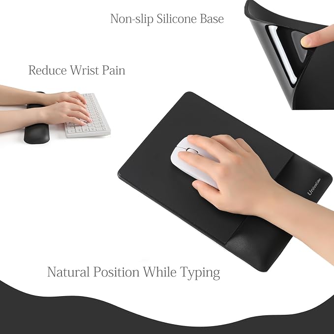 UnivoColors Design-Wave Set of Keyboad Wrist Rest & Mouce Pad, Artificial - Image 6