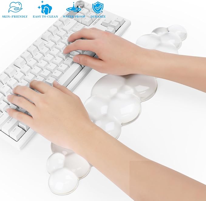 Gel Cloud Keyboard Wrist Rest, Cute Wrist Support and Arm Support Keyboard Rest - Image 5
