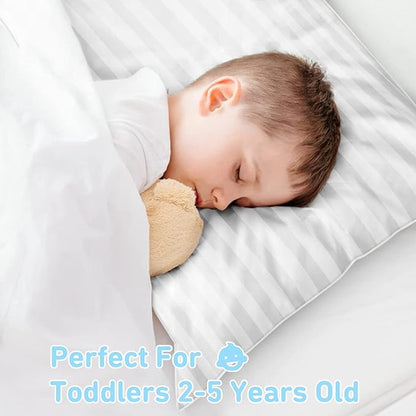 Toddler Pillow,13 x 18 Toddler Pillows for Sleeping,Machine Washable Kids Pillow, Perfect for Travel,Toddlers Cot(Not Included Pillowcase)