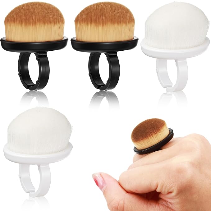 4 Pcs Dust Brush for Nails, Nail Brush Duster Soft Nail Brushes Portable Nails by Unknown