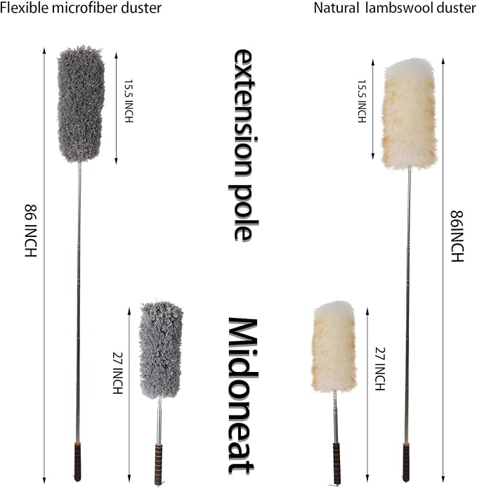 Lambswool Duster with Extra Flexible Microfiber Head, Long Reach/Extendable - Image 2