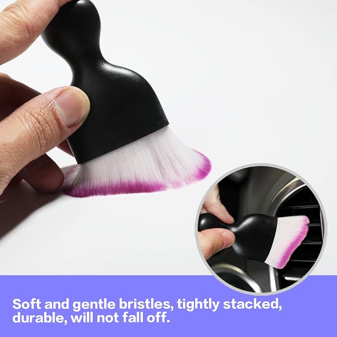 Car Interior Detailing Brush, Soft Bristle Cleaning Brush Car Detailing Brush - Image 2
