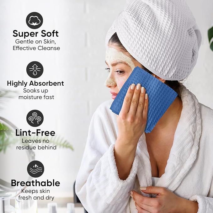 HOMEXCEL Waffle Weave Microfiber Towel, 10 Pack Lint Free Cleaning Rags - Image 9