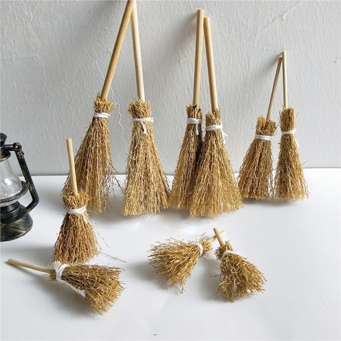 Miniature Artificial Mini Straw Brooms - Image 5