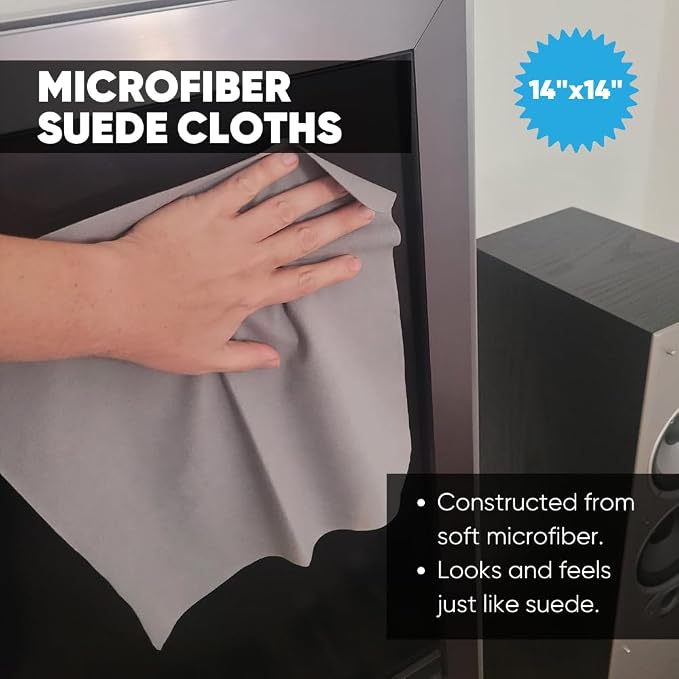Microfiber Wholesale Premium TV Screen Cleaning Cloth Gray | 14”x14” | 3pk | - Image 2